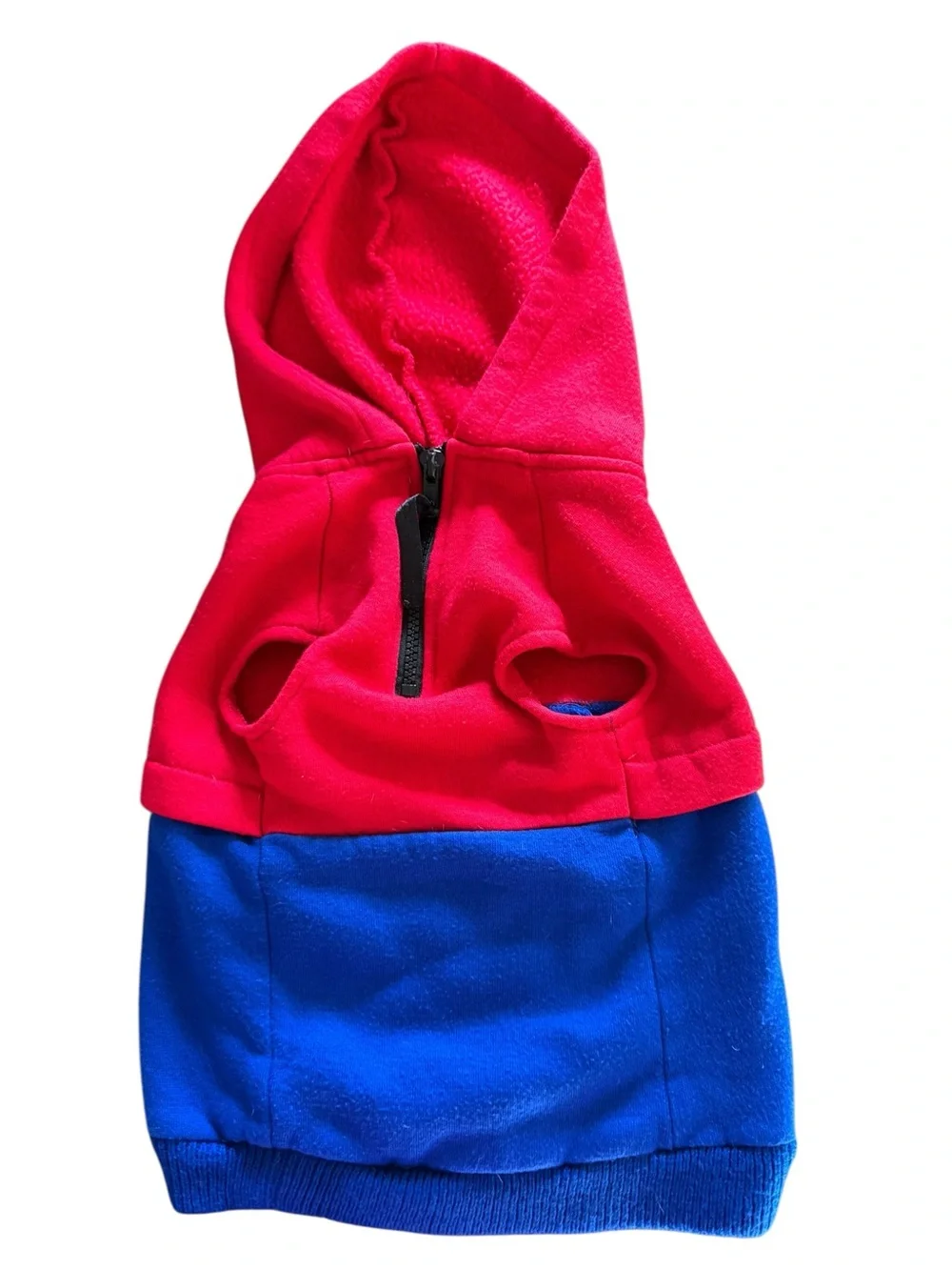 Companion Road Red Blue Dog Hoodie Medium Zip Pocket Sweatshirt